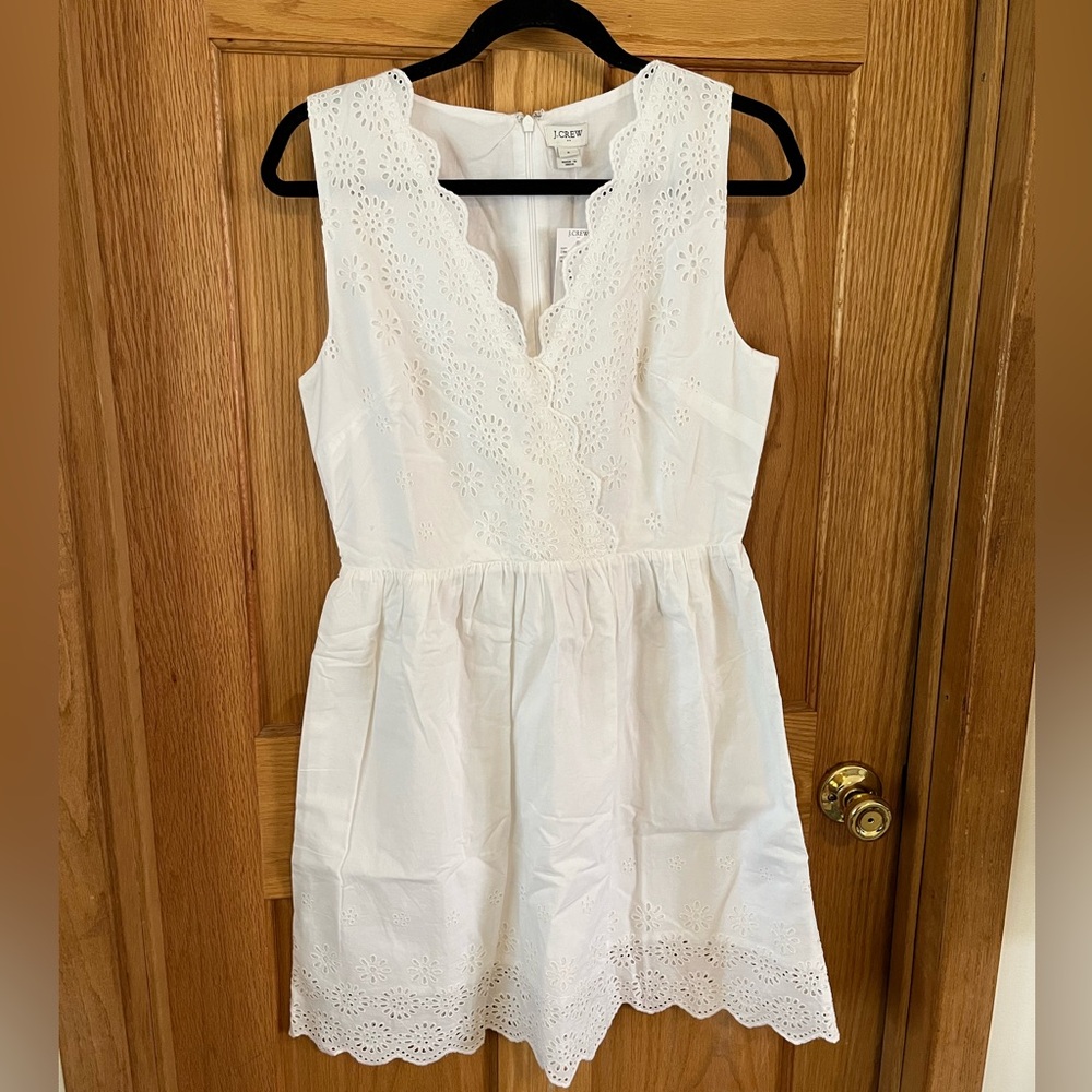 J. Crew Ivory Eyelet Dress